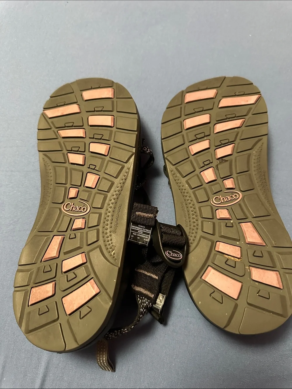 Chaco ZX2 Kids 6 Hugs & Kisses Sandals Fits Womens 7.5 8 Double Strap Toe Loop